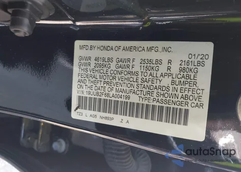 2020 Acura Tlx A-Spec/A-Spec W/Red Leather from USA, damaged, VIN 19UUB2F68LA004199
